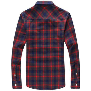 Planet Gates 5XL Plaid Shirts Men Checkered Shirt Brand 2018 New Fashion Button Down Long Sleeve Casual Shirts Plus Size Drop Shipping