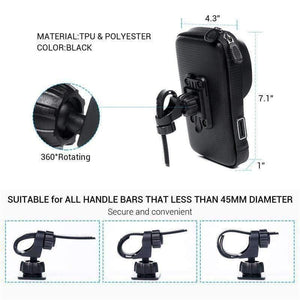 Planet Gates 6.0 inch Waterproof Bike Bicycle Mobile Phone Holder Stand Motorcycle Handlebar Mount Bag For iphone X Samsung LG Huawei