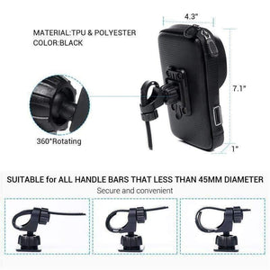 Planet Gates 6.0 inch Waterproof Bike Bicycle Mobile Phone Holder Stand Motorcycle Handlebar Mount Bag For iphone X Samsung LG Huawei