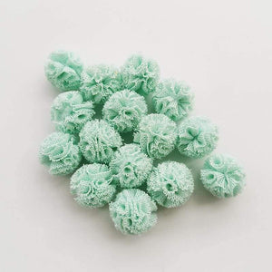 Planet Gates 6 100pcs/lot 15mm 10colors Mesh Flower Ball For Sewing On Scarf Shoes Hats Fur DIY Crafts Hair Clip Accessories