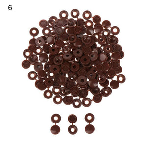 100Pcs Practical Hinged Plastic Screw Fold Snap Protective Cap Button Nuts Cover Bolts Protect Furniture Exterior Decor Hardware