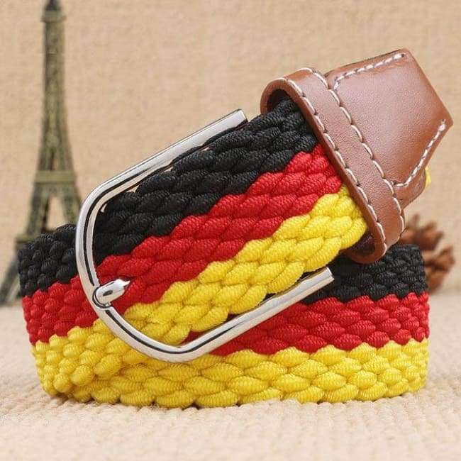 Planet Gates 1 / 105cm Width 3.3cm Unisex Elastic Belts Men&Women High Quality Pin Buckle Canvas Belts Casual Straps Waistband Fashion Knitted Belts