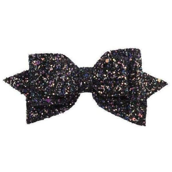 Planet Gates 6 12 Pieces/lot 5" Glitter Hair Bows Hair Clips For Girls Kids Women Rainbow Bling Layers Ponytail Bows Hairgrips Hair Accessories
