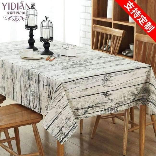 Planet Gates 1 / 120x120cm Retro simulation wood table cloth cotton fabric bark cloth tablecloth table photography background cloth