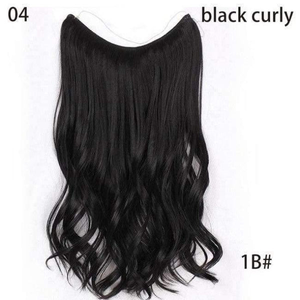 Planet Gates #6 / 22inches Fish Line Hairpieces 22'' Invisible Wire No Clips in Hair Extensions Secret Silky Straight Synthetic Hairs 100g/pic