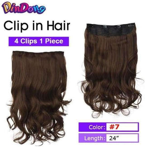 Planet Gates #6 / 24inches Synthetic Flip In Hair Wavy Clip in Hair Extensions 3/4 Half Wig 3 Styles 50 Colors Available Premium Heat Resistant