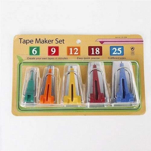 Planet Gates 6-25mm 5pcs 6,9,,12,18,25MM Home Arts Crafts Sewing Tools Accessories Tool Sets Patchwork Bias Binding Tape Maker Cutter Curl 5 Size Set