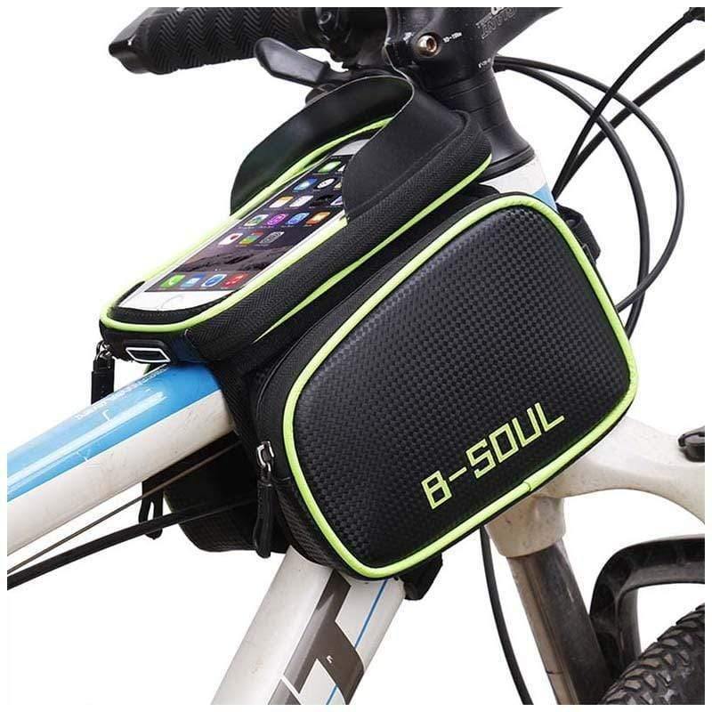 Planet Gates 6.2Inch/5.7Inch Waterproof Bicycle Tube Frame Bag Cycling Pouch Touch Screen Phone Holder Bicycle Saddle Bag 3 Colors