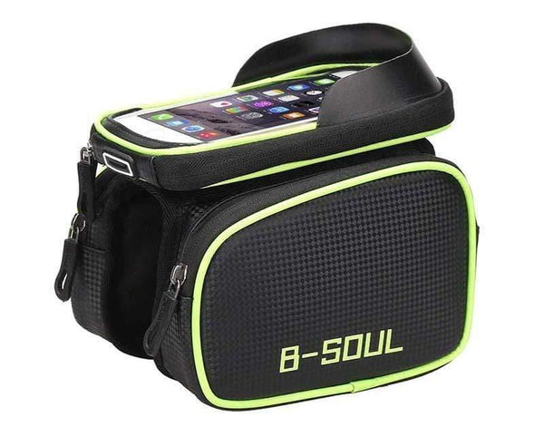 Planet Gates 6.2Inch/5.7Inch Waterproof Bicycle Tube Frame Bag Cycling Pouch Touch Screen Phone Holder Bicycle Saddle Bag 3 Colors