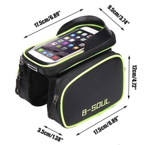 Planet Gates 6.2Inch/5.7Inch Waterproof Bicycle Tube Frame Bag Cycling Pouch Touch Screen Phone Holder Bicycle Saddle Bag 3 Colors