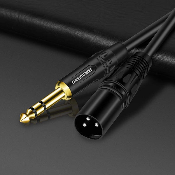 Planet Gates 6.35 mm 1/4 Inch TRS Male to XLR Male Audio Stereo Mic Cable - 6.5 mm 1/4 Inch Male to XLR Male Balanced Speaker Mic Cable