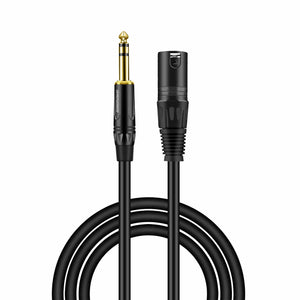 Planet Gates 6.35 mm 1/4 Inch TRS Male to XLR Male Audio Stereo Mic Cable - 6.5 mm 1/4 Inch Male to XLR Male Balanced Speaker Mic Cable