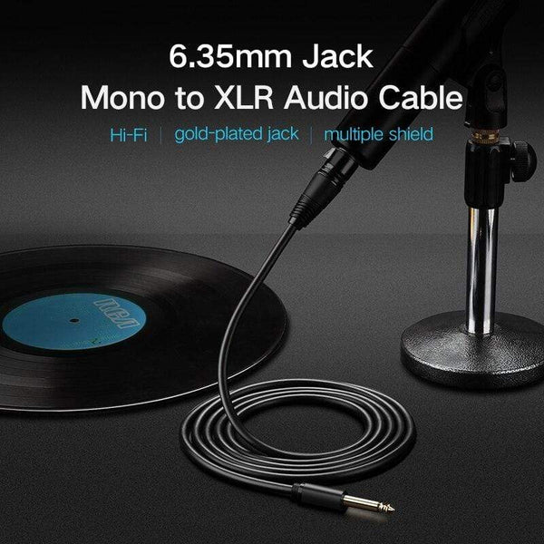 Planet Gates 6.35mm Jack to XLR Cable Male to Female Professional audio Cable 1m 2m 3m 5m for Microphones Speakers Sound Consoles Amplifier