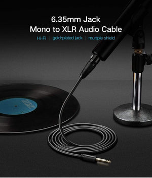 Planet Gates 6.35mm Jack to XLR Cable Male to Female Professional audio Cable 1m 2m 3m 5m for Microphones Speakers Sound Consoles Amplifier