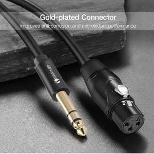 Planet Gates 6.35mm Jack to XLR Cable Male to Female Professional audio Cable 1m 2m 3m 5m for Microphones Speakers Sound Consoles Amplifier