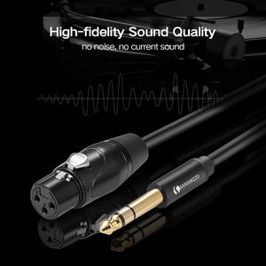 Planet Gates 6.35mm Jack to XLR Cable Male to Female Professional audio Cable 1m 2m 3m 5m for Microphones Speakers Sound Consoles Amplifier