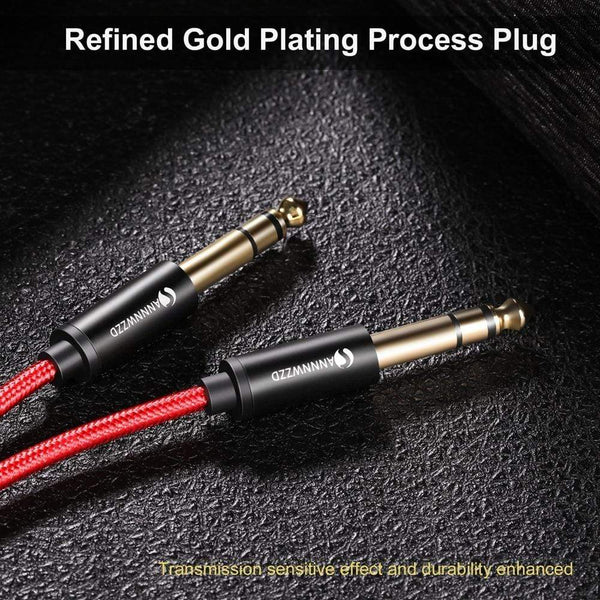 Planet Gates 6.35mm to 6.35mm Stereo Cable 1/4 Inch Male TRS Speaker Amp Guitar Cable 1m 2m 3m 5m for Guitar Mixer Amplifier Bass 6.5mm Audio