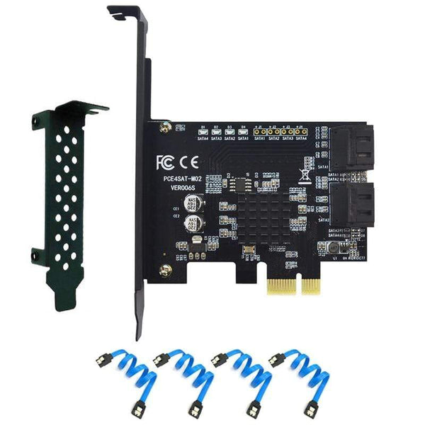 Planet Gates 6/4 Port SATA III PCIe Card, PCIe SATA III Controller Card To 6GB/s Internal Adapter Converter PCI SATA 3.0 Expansion Card Riser