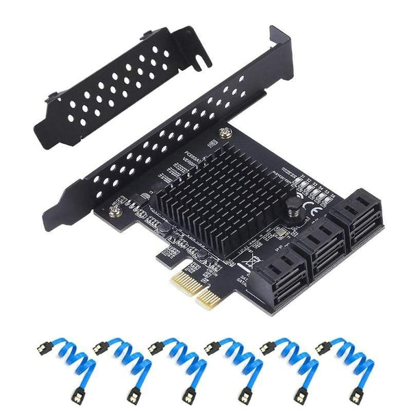 Planet Gates 6/4 Port SATA III PCIe Card, PCIe SATA III Controller Card To 6GB/s Internal Adapter Converter PCI SATA 3.0 Expansion Card Riser