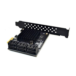 Planet Gates 6/4 Port SATA III PCIe Card, PCIe SATA III Controller Card To 6GB/s Internal Adapter Converter PCI SATA 3.0 Expansion Card Riser