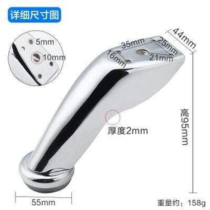5" Heavy Duty Furniture Support Feet Thicken Steel Legs For Chairs TV Cabinet Wardrobe Sofa Bed Feet Mat Hardware Accessories