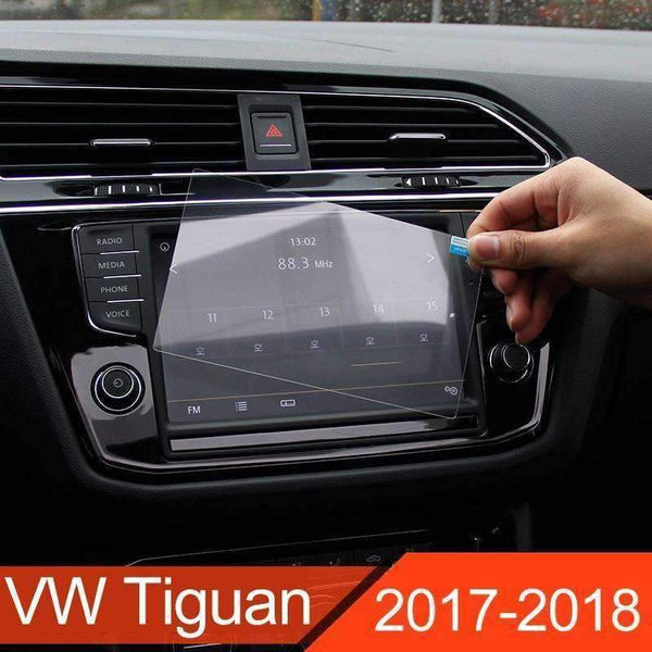Planet Gates 6.5 inch 141X85mm Car GPS Navigation Tempered Glass Screen Protector Steel Portective Film For Volkswagen VW Tiguan mk2 2016 2017 2018 Accessories