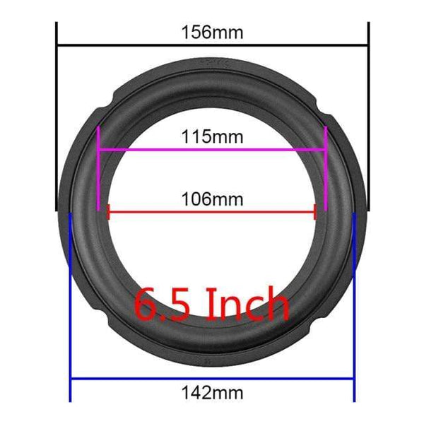 Planet Gates 6.5 Inch GHXAMP Speaker Rubber Edge 4 Inch 5Inch 6.5 Inch 8 Inch Notch Surround Fold Ring Repair Audio Speaker Rubber Suspension Part DIY