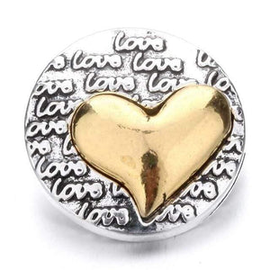 Planet Gates 6 6pcs/lot New Snaps Jewelry High Quality Love Heart  18mm Metal Snap Buttons DIY Charms Button Jewerly