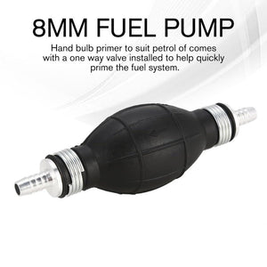 Planet Gates 6/8/10/12mm Car Universal Fuel Pump Rubber Manual Transfer Liquid Gasoline Petrol Diesel Hand Primer Bulb Tube Aluminum