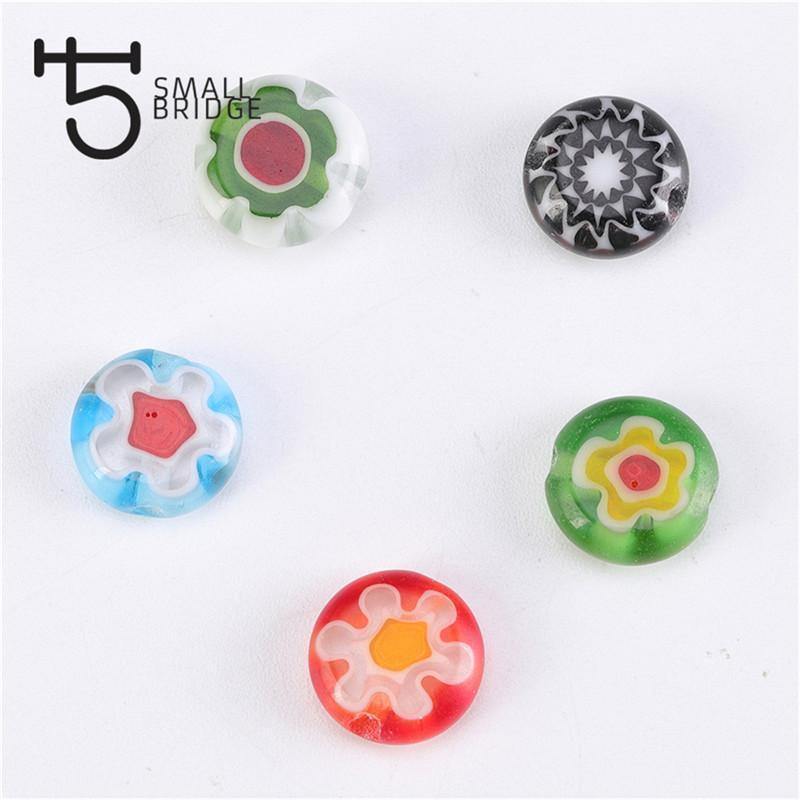 Planet Gates 6 8 10mm Murano Lampwork Flower Beads For Jewelry Making Diy Crafts Accessories Multicolor Round Glass Beads Wholesale Q601