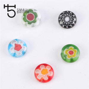 Planet Gates 6 8 10mm Murano Lampwork Flower Beads For Jewelry Making Diy Crafts Accessories Multicolor Round Glass Beads Wholesale Q601
