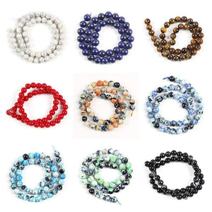 Planet Gates 6 8 10mm Natural Stone Beads for jewelry making Diy Bracelet Lapis lazuli Tiger Eye Howlite Beads Round loose Beads Wholesale