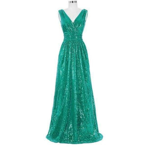 Planet Gates 6 as picture / 10 / China Kate Kasin Long Bridesmaid Dresses Red Silver Pink Black Gold Sequins Wedding Party Dresses for Bridesmaids 2018 Prom Gown Green