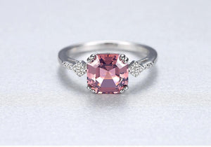 Planet Gates 6 / Brown Morganite Ring Wedding Ring Pure Solid 925 Sterling Silver Fine Jewelry Brown Ring