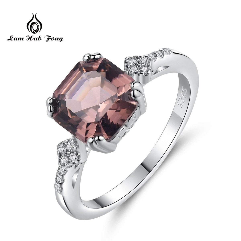 Planet Gates 6 / Brown Morganite Ring Wedding Ring Pure Solid 925 Sterling Silver Fine Jewelry Brown Ring