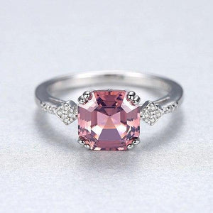 Planet Gates 6 / Brown Morganite Ring Wedding Ring Pure Solid 925 Sterling Silver Fine Jewelry Brown Ring