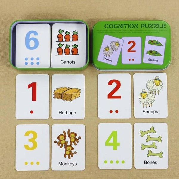 Planet Gates 6 / China Fruit Animal Cognition Card Puzzle Game For Baby Toddler Montessori Matching Game 3D Jigsaw Kids Early Learning Educational Gift