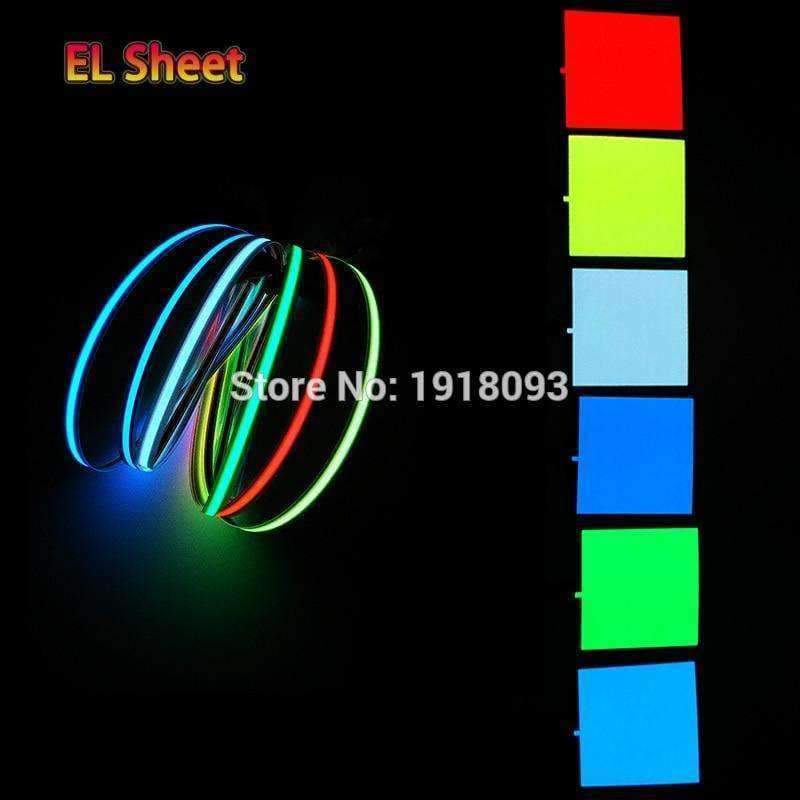 Planet Gates 6 Color Choice 10X10CM EL wire Sheet Novelty Lighting Powered by 2AA battery for house decoration,dispaly,holiday,energy saving