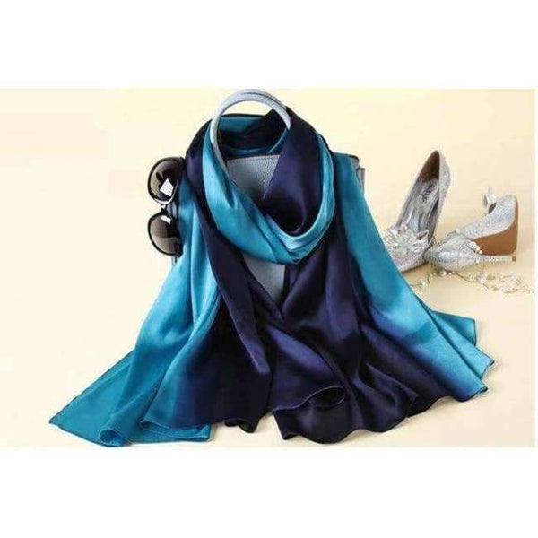 Planet Gates 6 Design Luxury Brand Solid silk Summer  Scarf Gradient Dip dye Women Muslim Hijab Shawl Long Soft Wrap