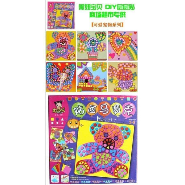 Planet Gates 6 Designs per Set Kids EVA Mosaic Stickers Kids Art Crafts DIY Animal Transport 3D Educational Puzzle Toys for Children