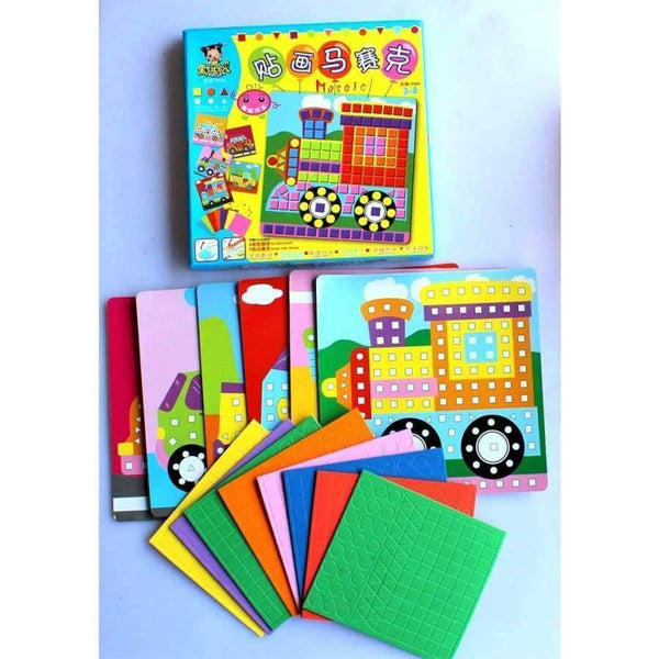 Planet Gates 6 Designs per Set Kids EVA Mosaic Stickers Kids Art Crafts DIY Animal Transport 3D Educational Puzzle Toys for Children