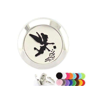 Planet Gates 6 / fairy 20mm Silver Flower of Life Ring Aromatherapy/Essential Oils 316L S.Steel Perfume Diffuser Locket Ring Fashion 2018 with Free Pad