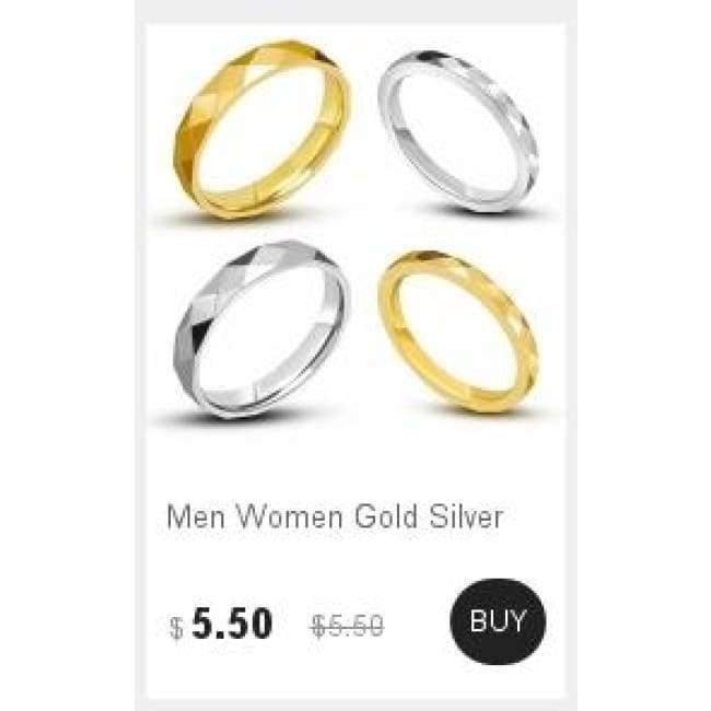 Planet Gates 6 / For Women / Silver Tone Men Women Gold Silver Tone Stainless Steel Wedding Couples Engagement Ring Band U.S.Size