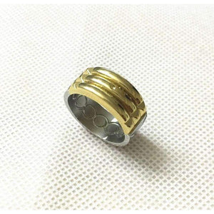 Planet Gates 6 / Gold-color Hot Seven Blessings S Spinning Ring with Garnets  Gold Titanium Stainless Steel Talisman Amulet Atlantis Ring For Men Women