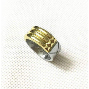 Planet Gates 6 / Gold-color Hot Seven Blessings S Spinning Ring with Garnets  Gold Titanium Stainless Steel Talisman Amulet Atlantis Ring For Men Women
