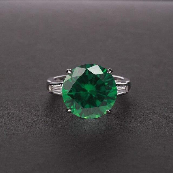 Planet Gates 6 / Green 925 Sterling Silver Citrine Gemstone Birthstone Wedding Engagement Diamonds Ring Fine Jewelry Wholesale