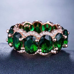 Planet Gates 6 / Green Diamond ring Luxury jewelry Topaz crystal Emerald Moissanite Sapphire ring costume jewelry emerald ring B1092