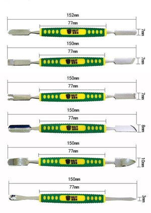 Planet Gates 6 in 1 Repair Opening Metal Spudger Pry Tools Disassemble Set for Phone Laptop