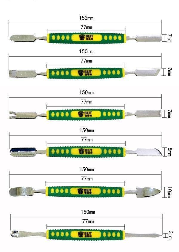 Planet Gates 6 in 1 Repair Opening Metal Spudger Pry Tools Disassemble Set for Phone Laptop
