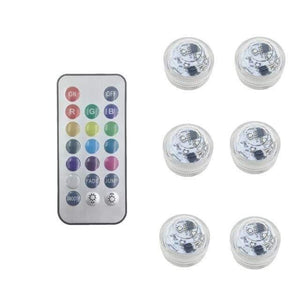 Waterproof Submersible LED Light RGB Underwater Bath Light For Wedding Tea Light Vase Bowl Party Xmas Holiday Decoration